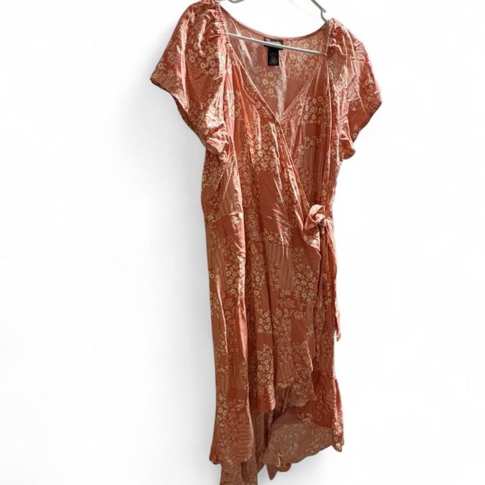 Wrangler Retro Rust and Cream Floral Dress
